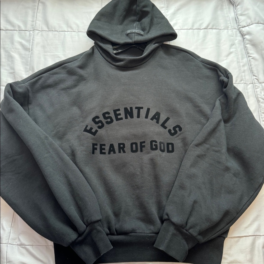 Fear Of God Essentials Hoodie Jet Black